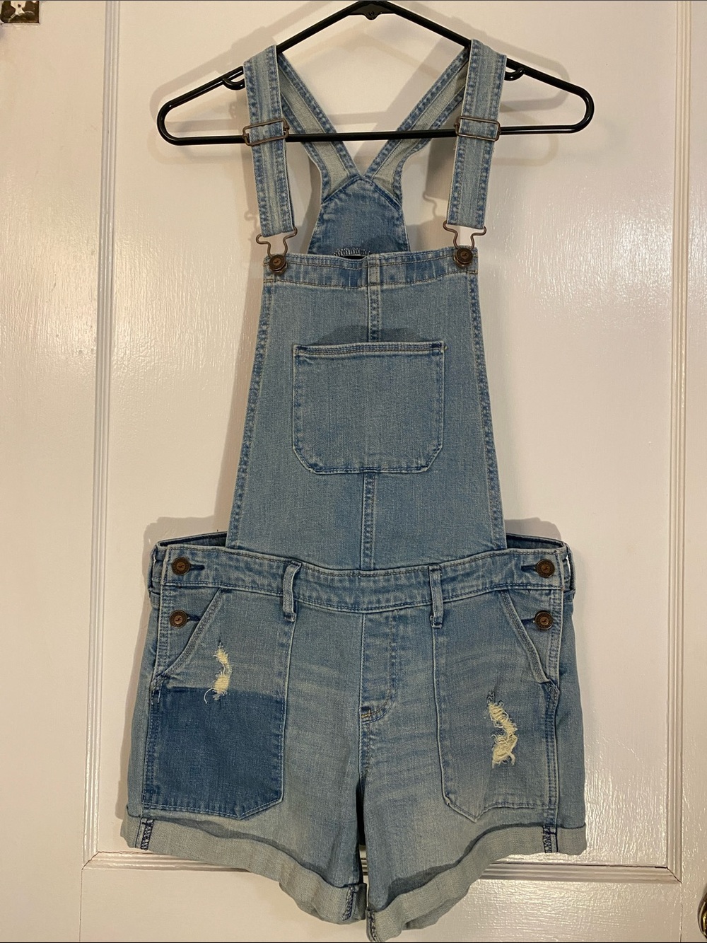 Hollister Light Blue Denim Shortall Women’s Small